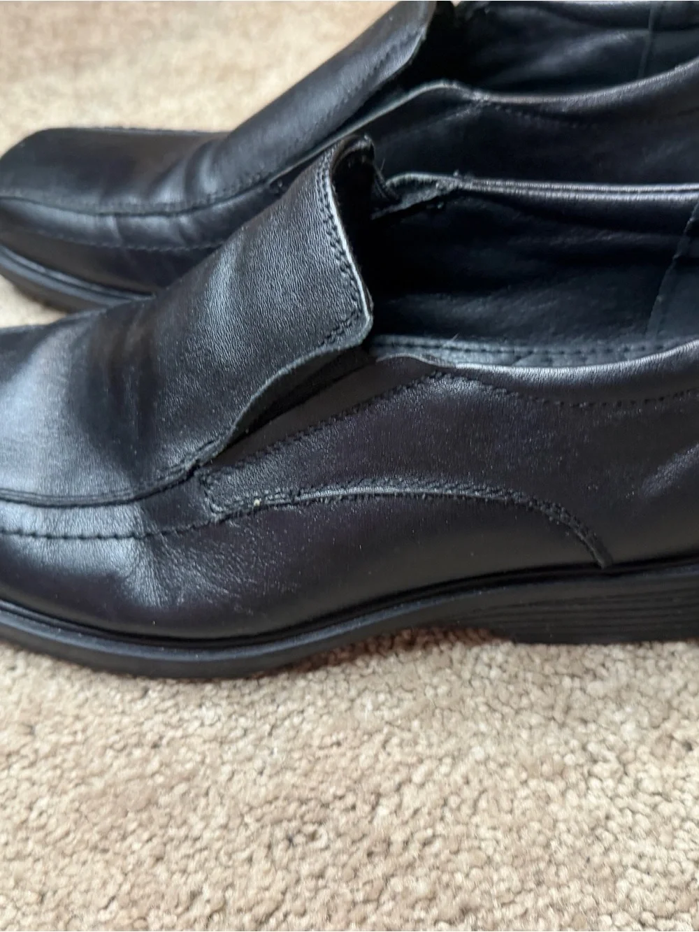 Bruno Marc Men's Black Slip-On Leather Loafers